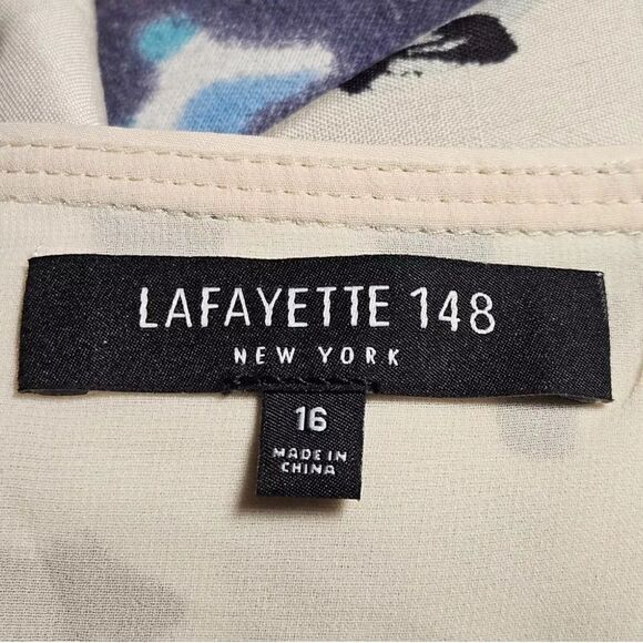 *Lafayette 148* New York 💯 SILK Amanda Print Flare Midi Dress Cheetah Womens 16 - Picture 2 of 12